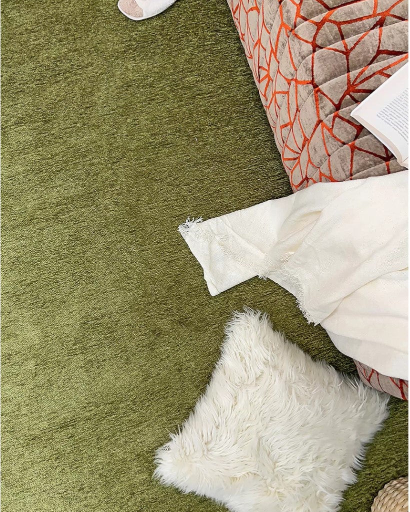 Boho Green Flatweave Rug