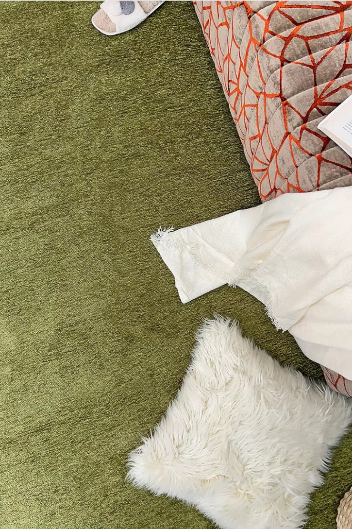 Boho Green Flatweave Rug