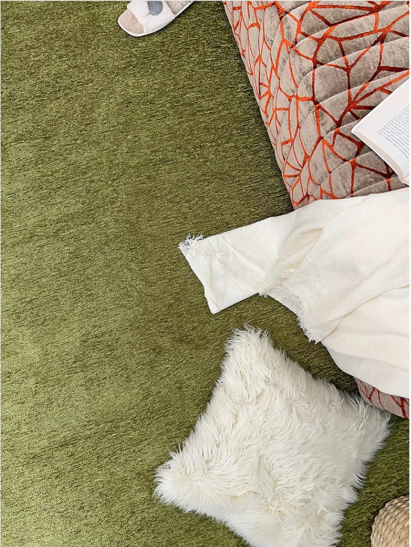 Boho Green Flatweave Rug