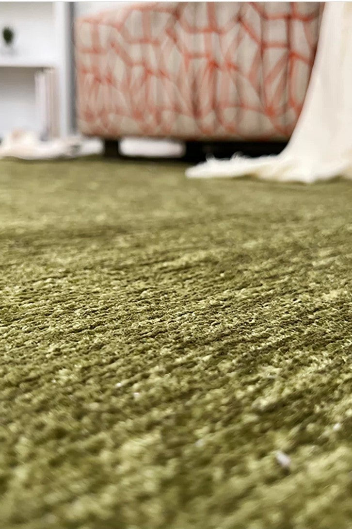 Boho Green Flatweave Rug