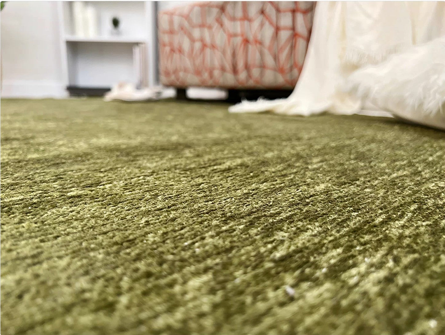 Boho Green Flatweave Rug