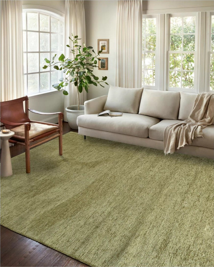 Boho Green Flatweave Rug