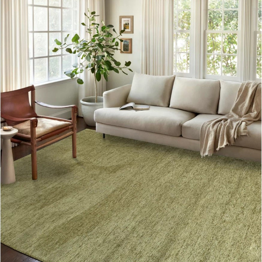 Boho Green Flatweave Rug