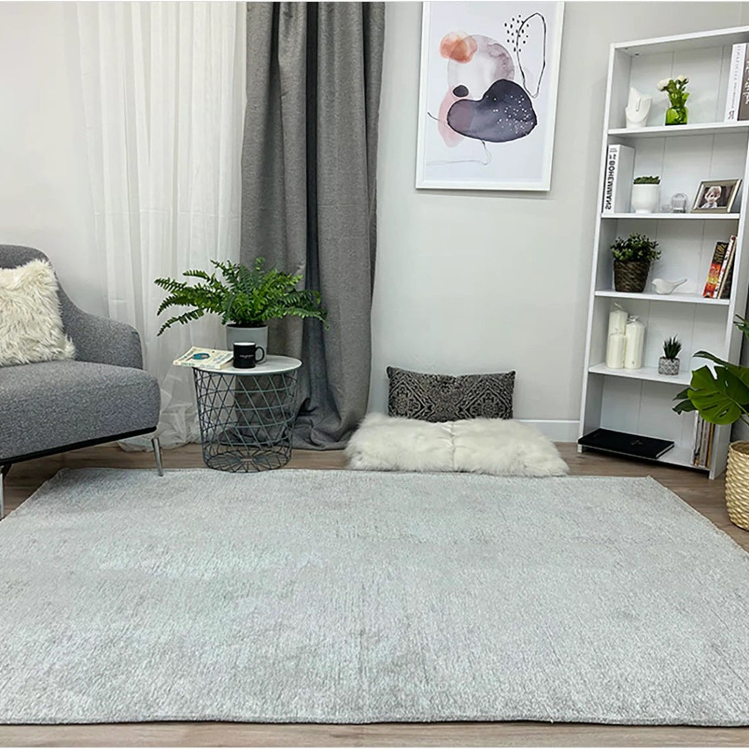 Boho Gray Flatweave Area Rug