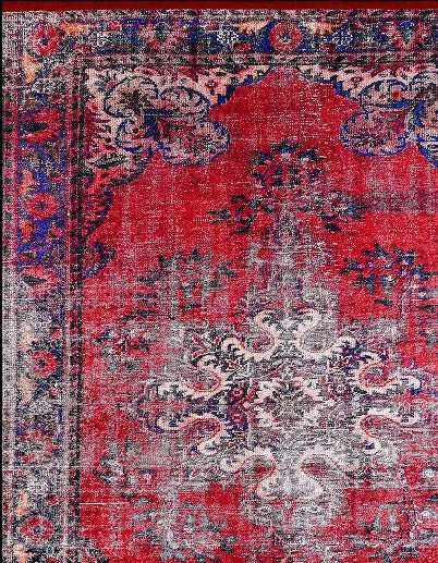 Nasma Turkish Distressed Red Rug