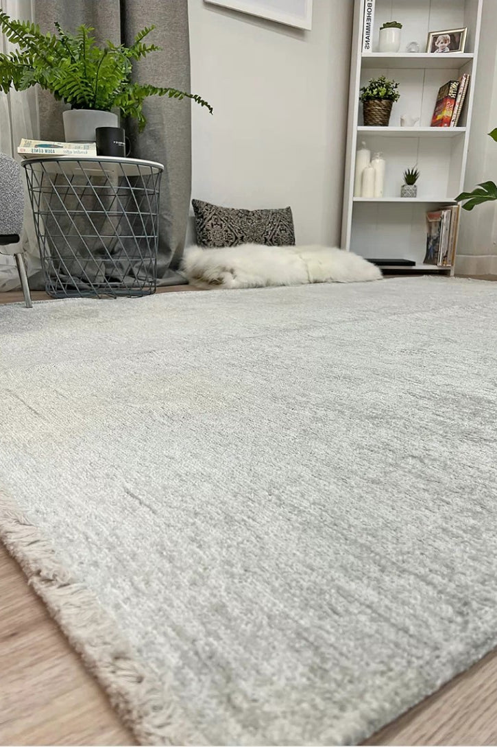 Boho Gray Flatweave Area Rug