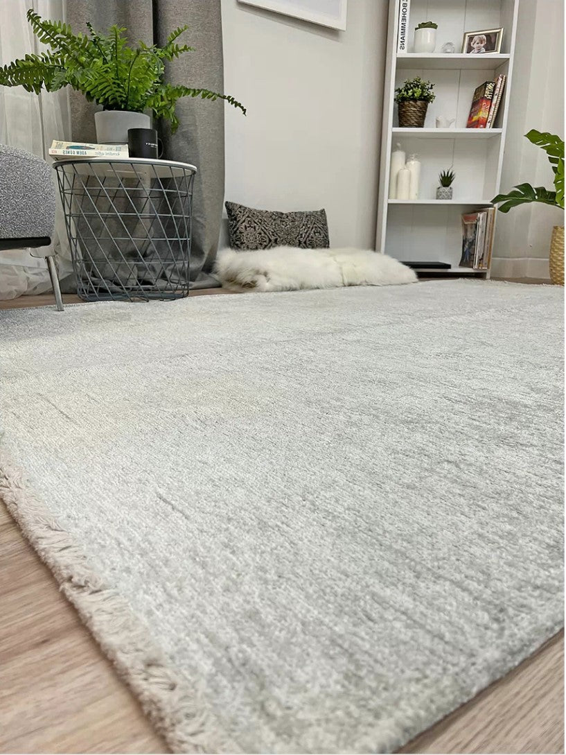 Boho Gray Flatweave Area Rug