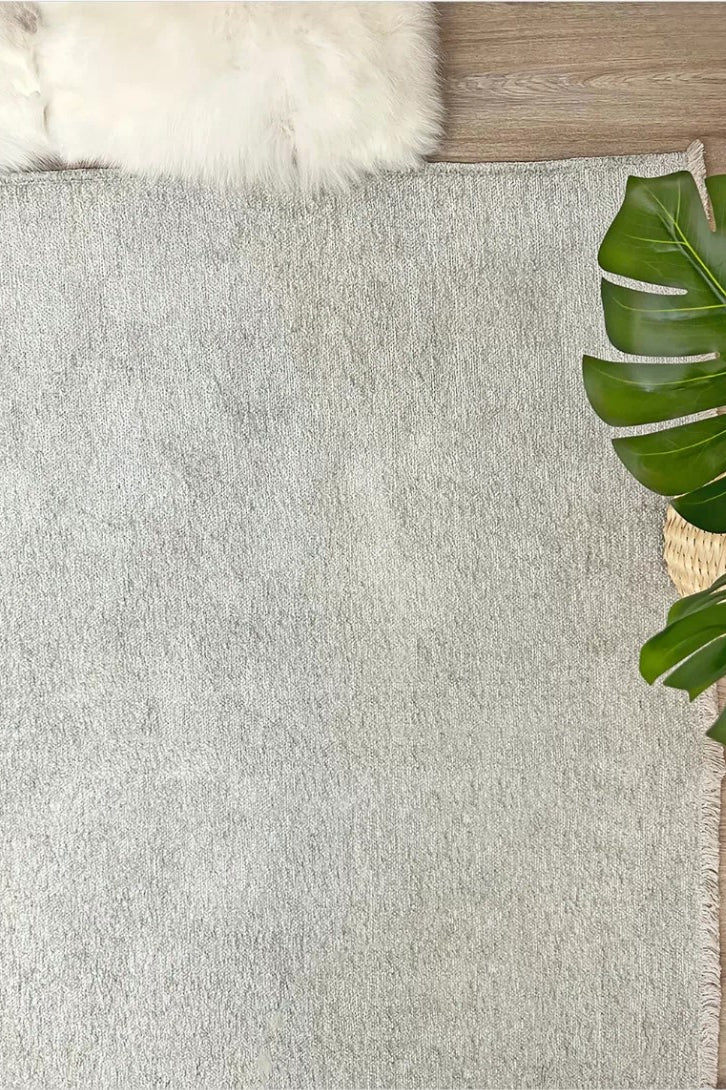Boho Gray Flatweave Area Rug