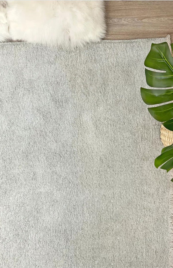 Boho Gray Flatweave Area Rug