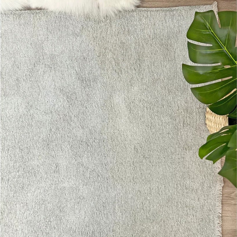 Boho Gray Flatweave Area Rug