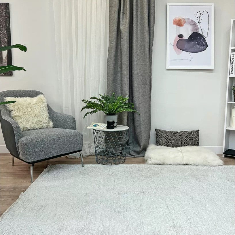 Boho Gray Flatweave Area Rug