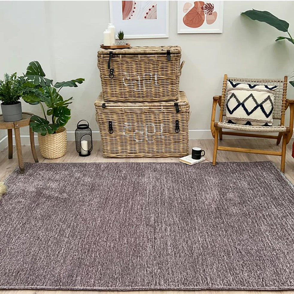 Boho Flatweave Rug, Soft Plain Minimalist Modern Home Décor Boho Chic Area Rugs Runner