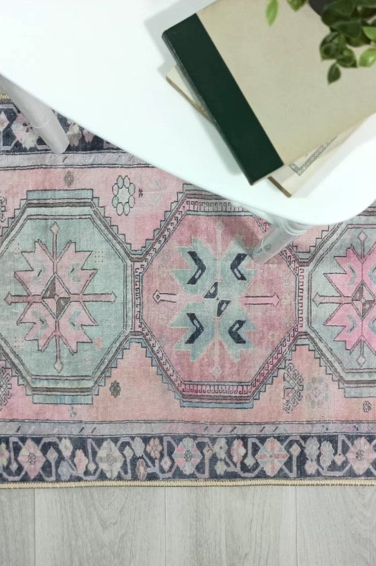 Ziana Pink Gray Turkish 2x3 Rug