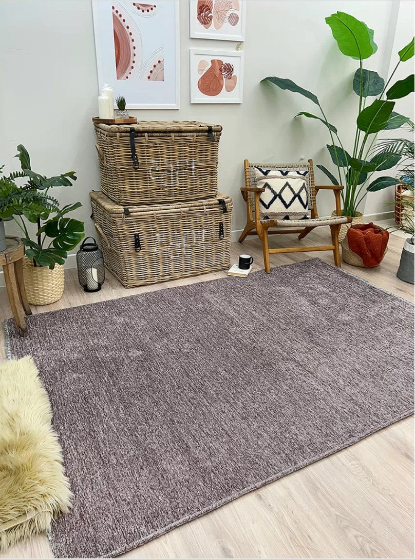 Boho Flatweave Rug, Soft Plain Minimalist Modern Home Décor Boho Chic Area Rugs Runner