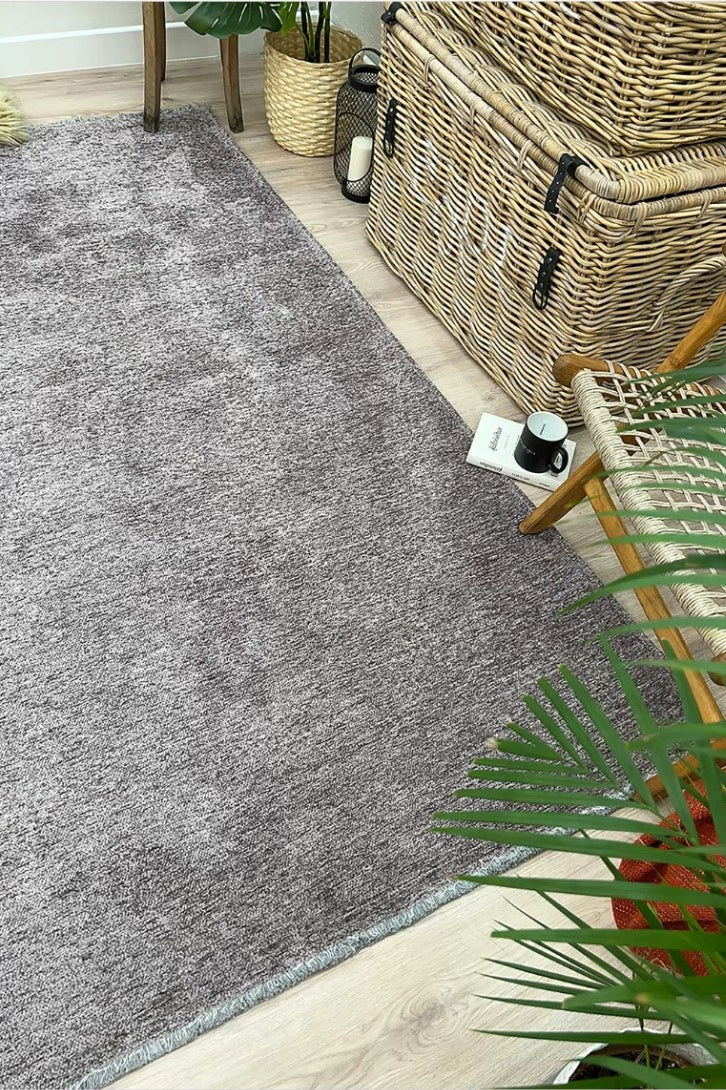 Boho Flatweave Rug, Soft Plain Minimalist Modern Home Décor Boho Chic Area Rugs Runner