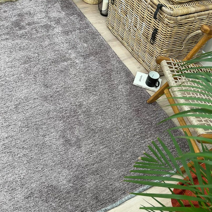 Boho Flatweave Rug, Soft Plain Minimalist Modern Home Décor Boho Chic Area Rugs Runner