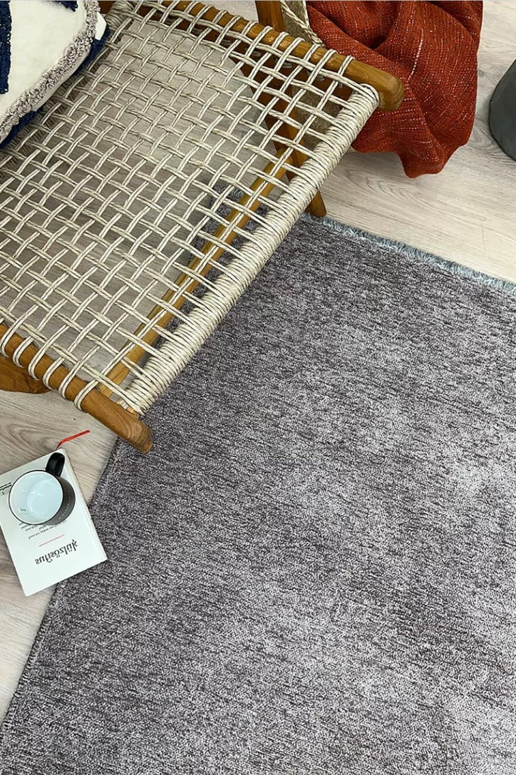 Boho Flatweave Rug, Soft Plain Minimalist Modern Home Décor Boho Chic Area Rugs Runner