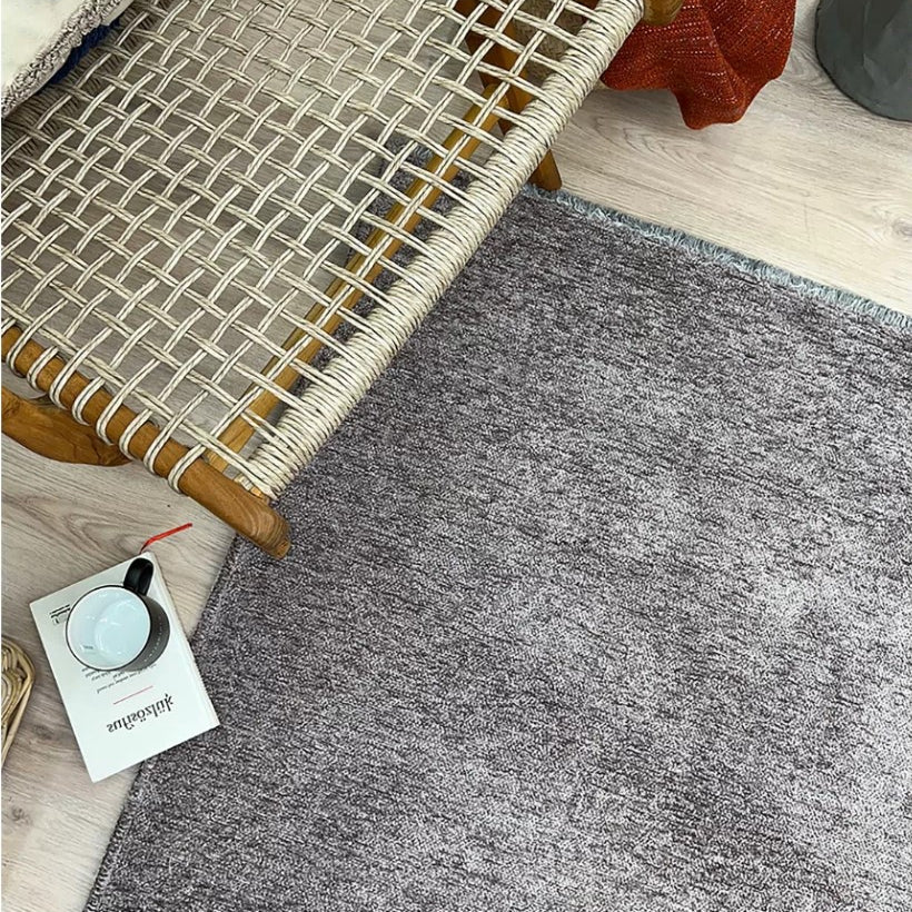 Boho Flatweave Rug, Soft Plain Minimalist Modern Home Décor Boho Chic Area Rugs Runner