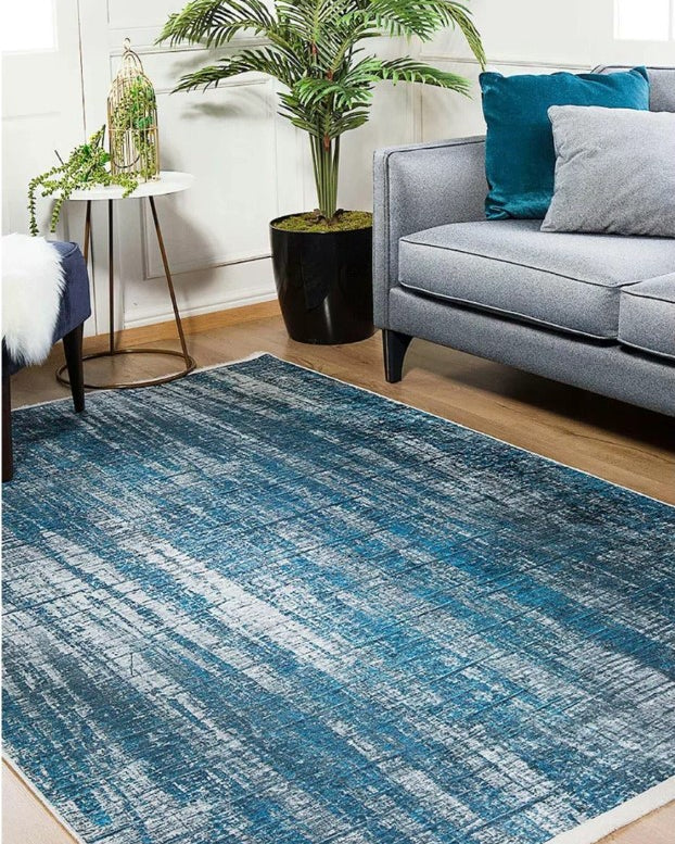 Alara Abstract Blue Modern Rug