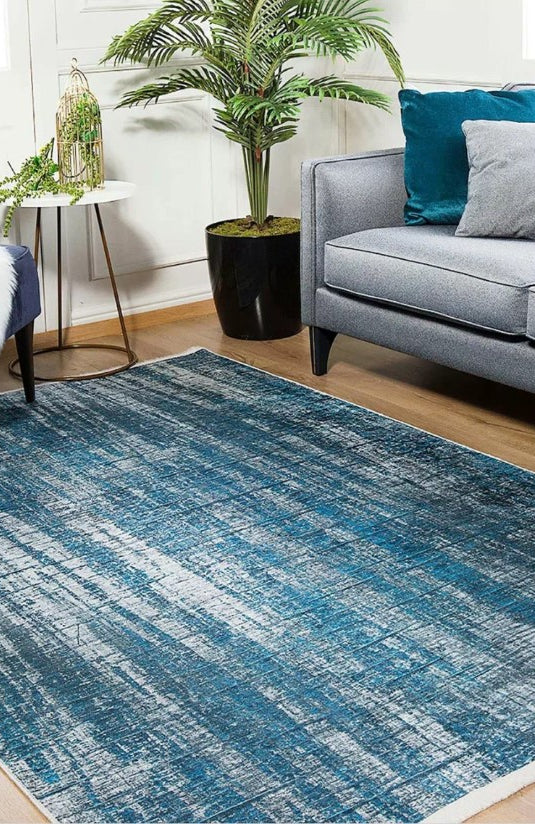 Alara Abstract Blue Modern Rug