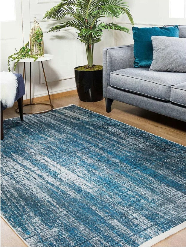 Alara Abstract Blue Modern Rug