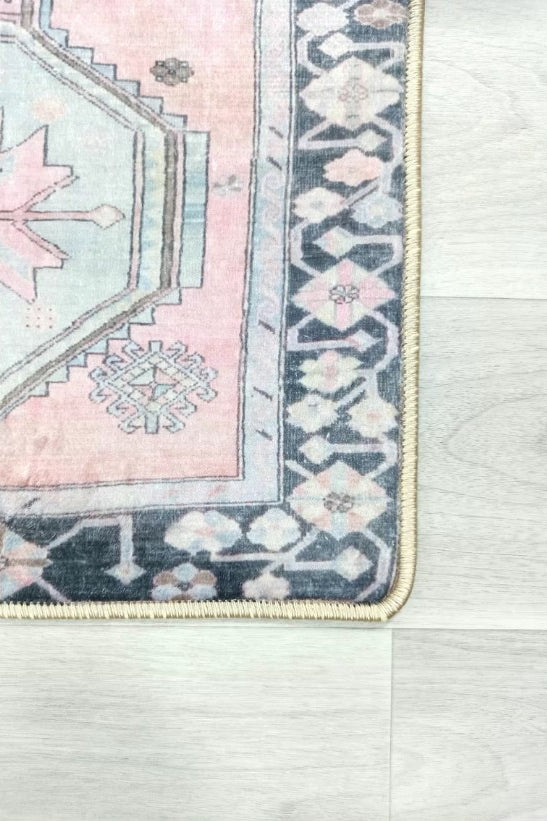 Ziana Pink Gray Turkish 2x3 Rug