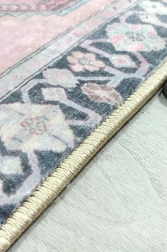 Ziana Pink Gray Turkish 2x3 Rug