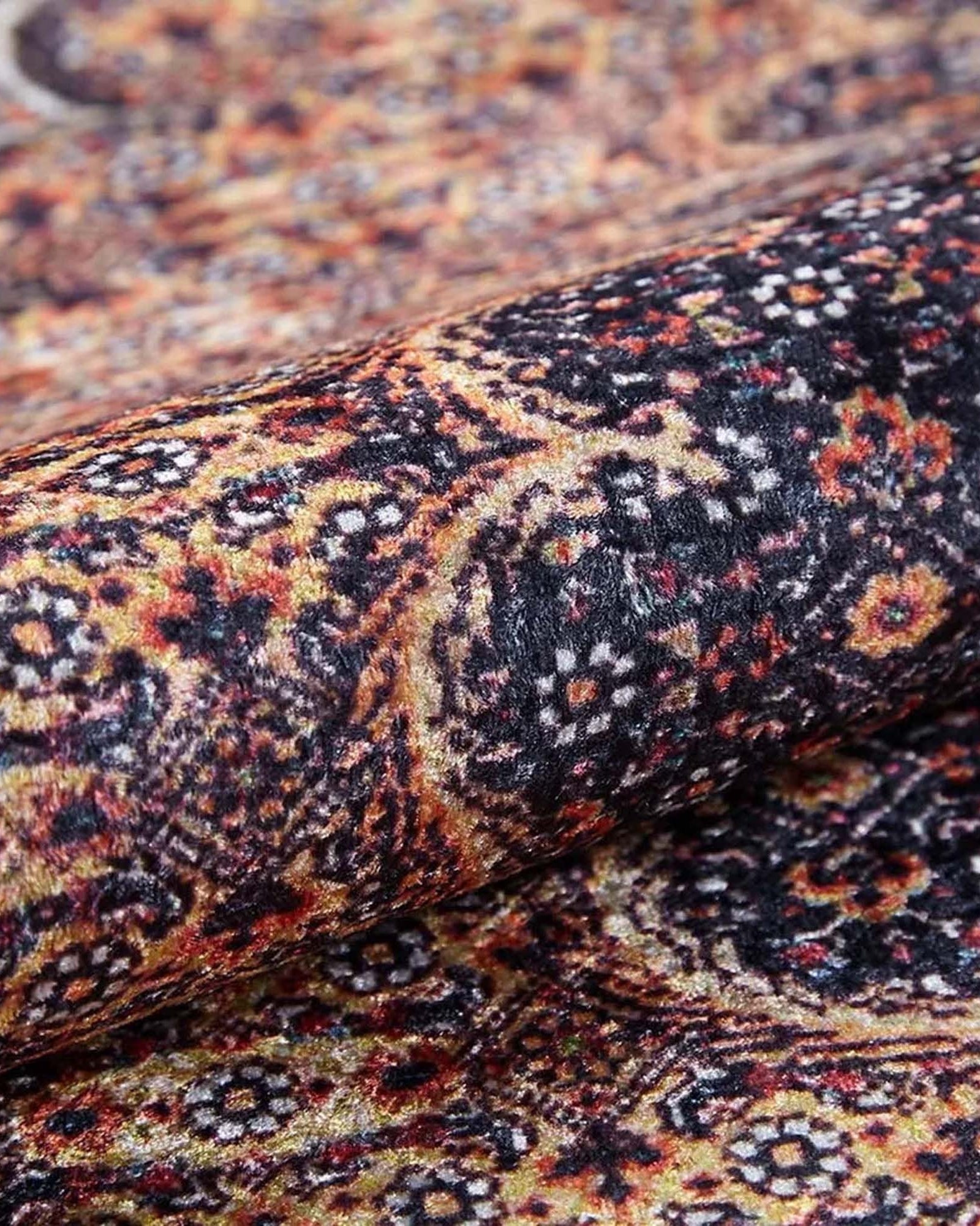 Seda Persian Red Beige Dark Navy Blue Rug