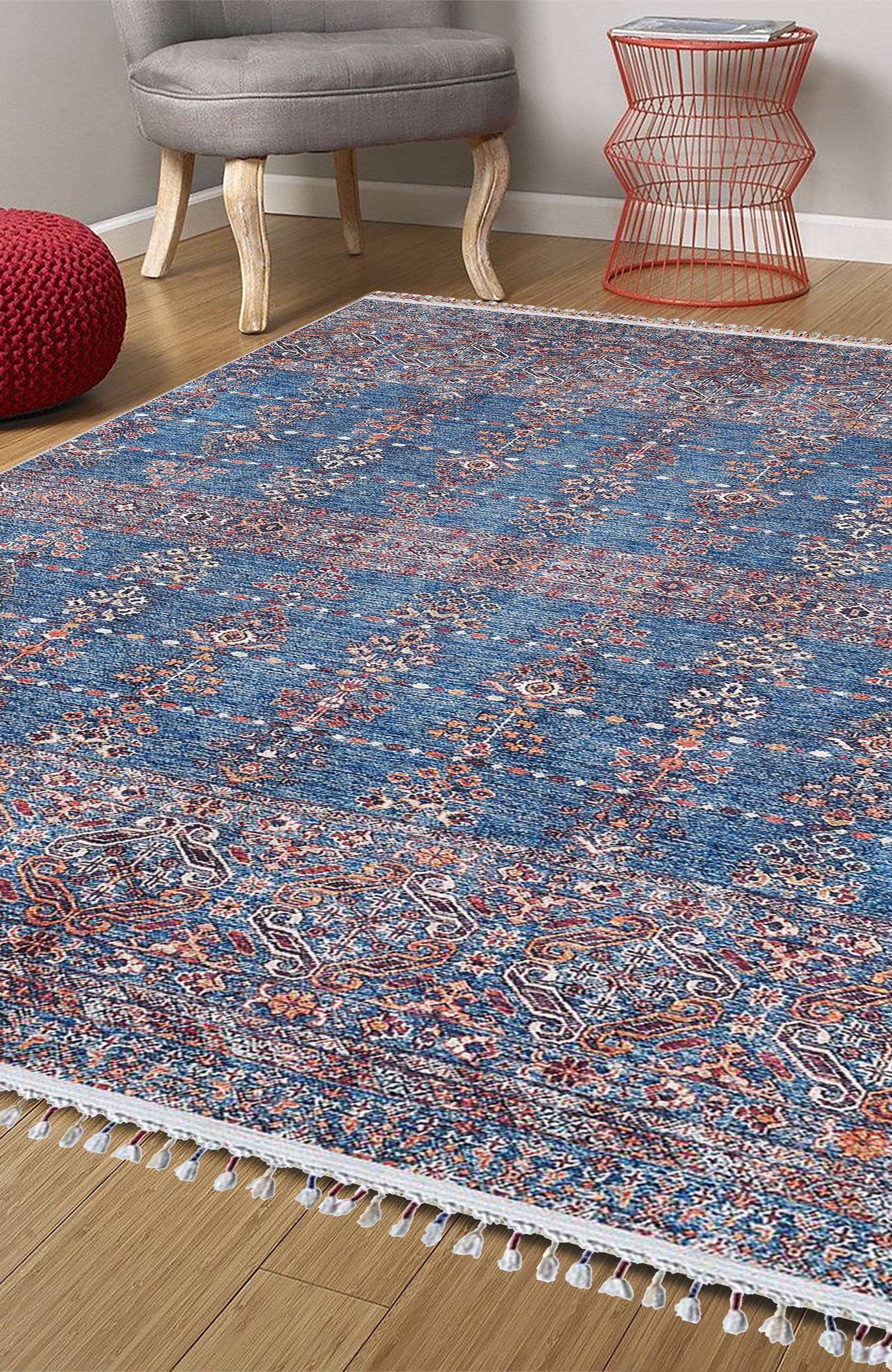 Sella Turkish Aqua Blue Rug