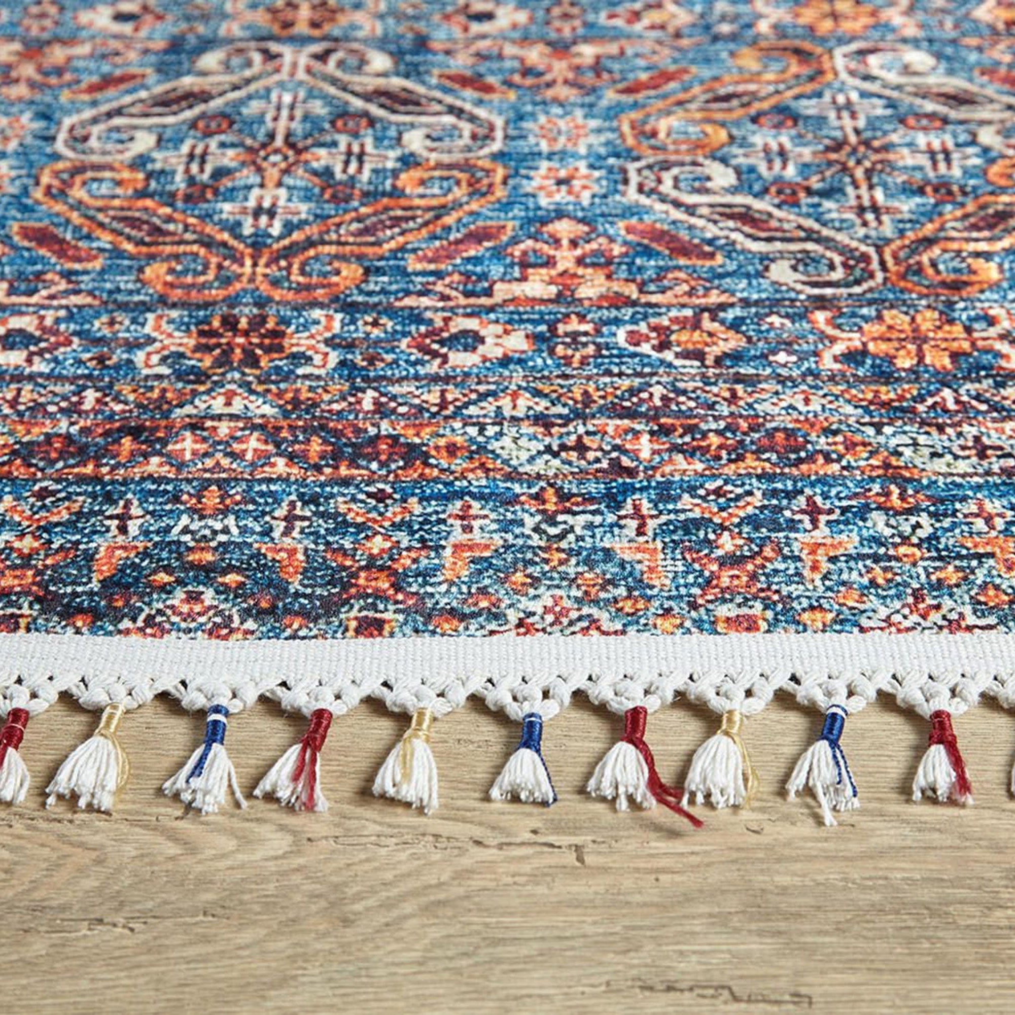 Sella Turkish Aqua Blue Rug