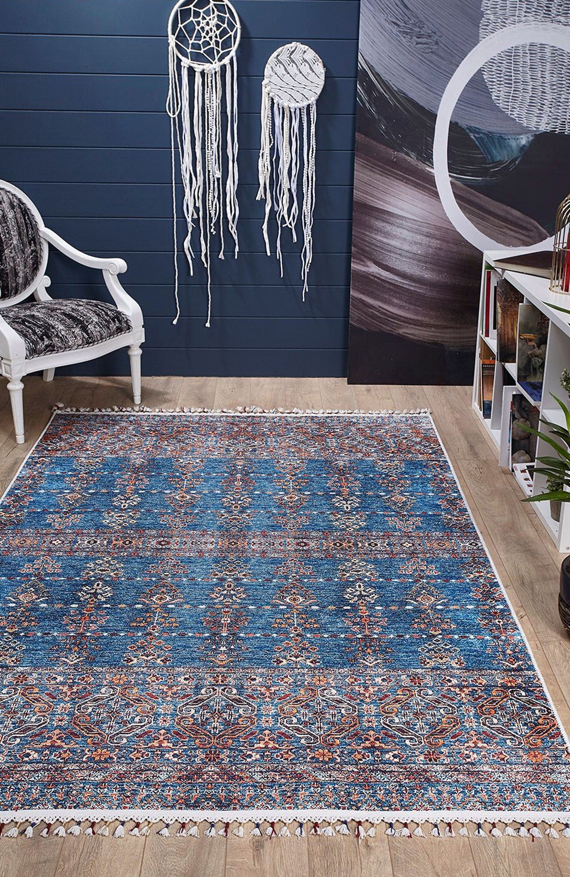 Sella Turkish Aqua Blue Rug