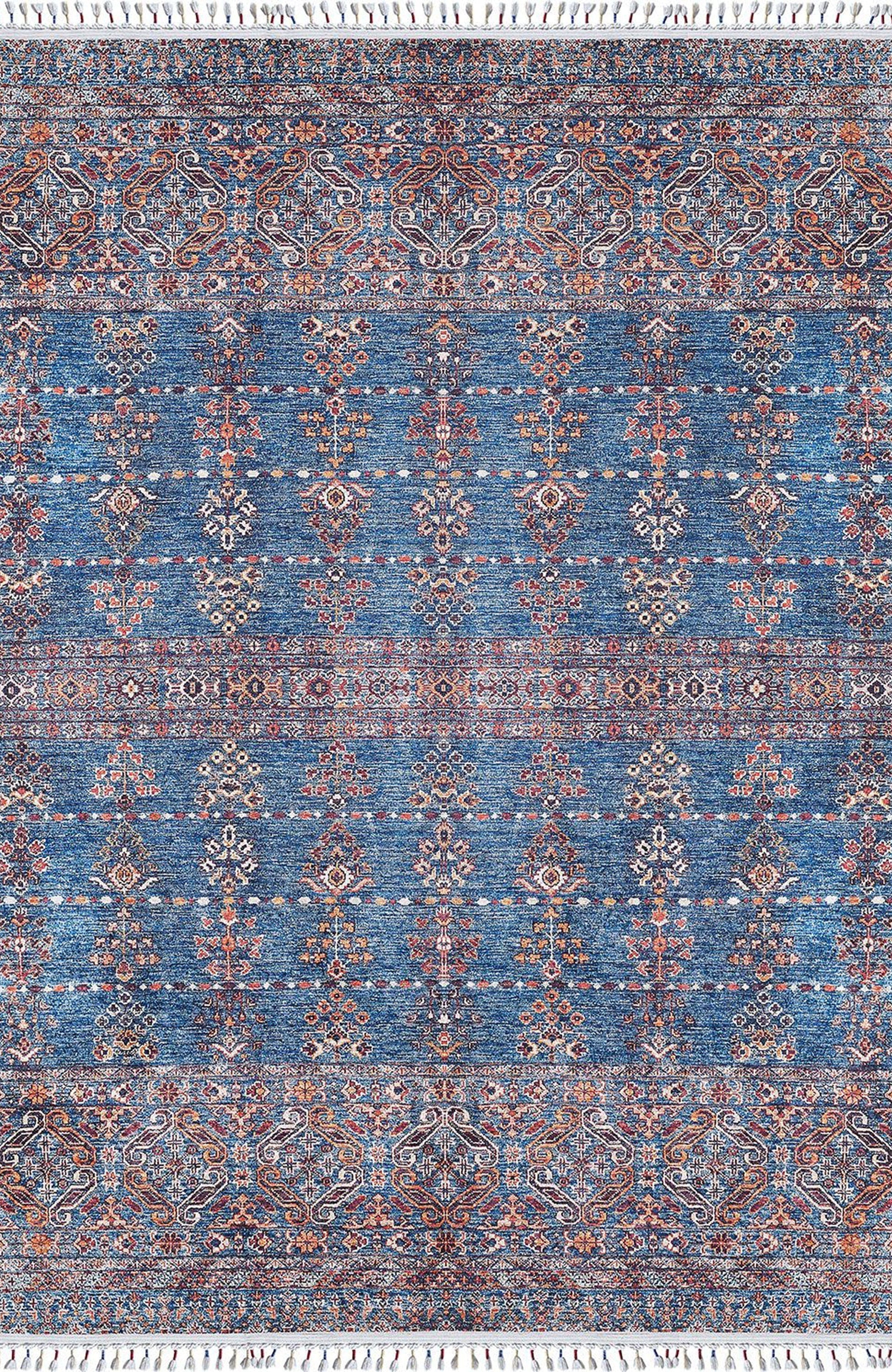 Sella Turkish Aqua Blue Rug