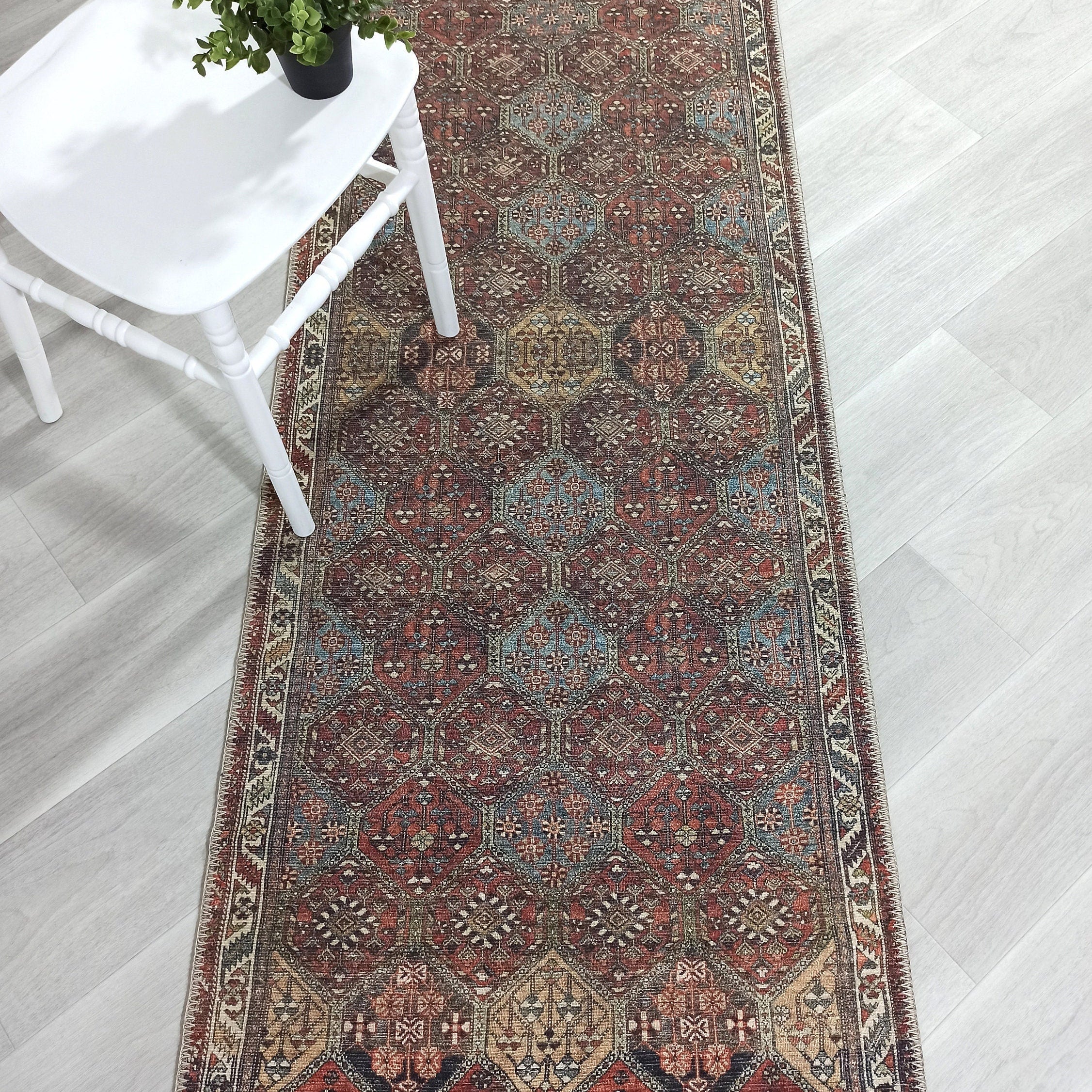 Viona Turkish Brown earth tone Oushak Rug