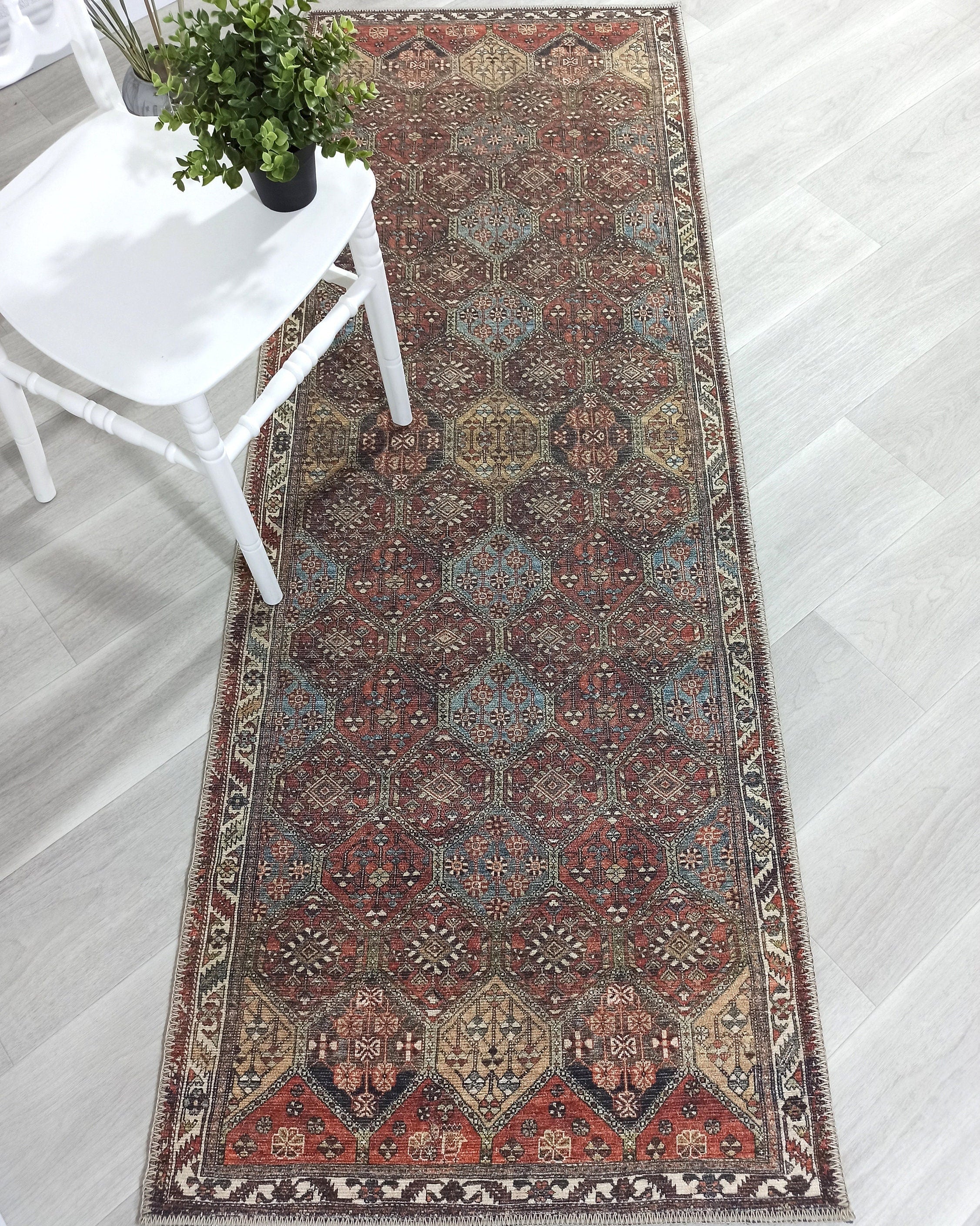 Viona Turkish Brown earth tone Oushak Rug