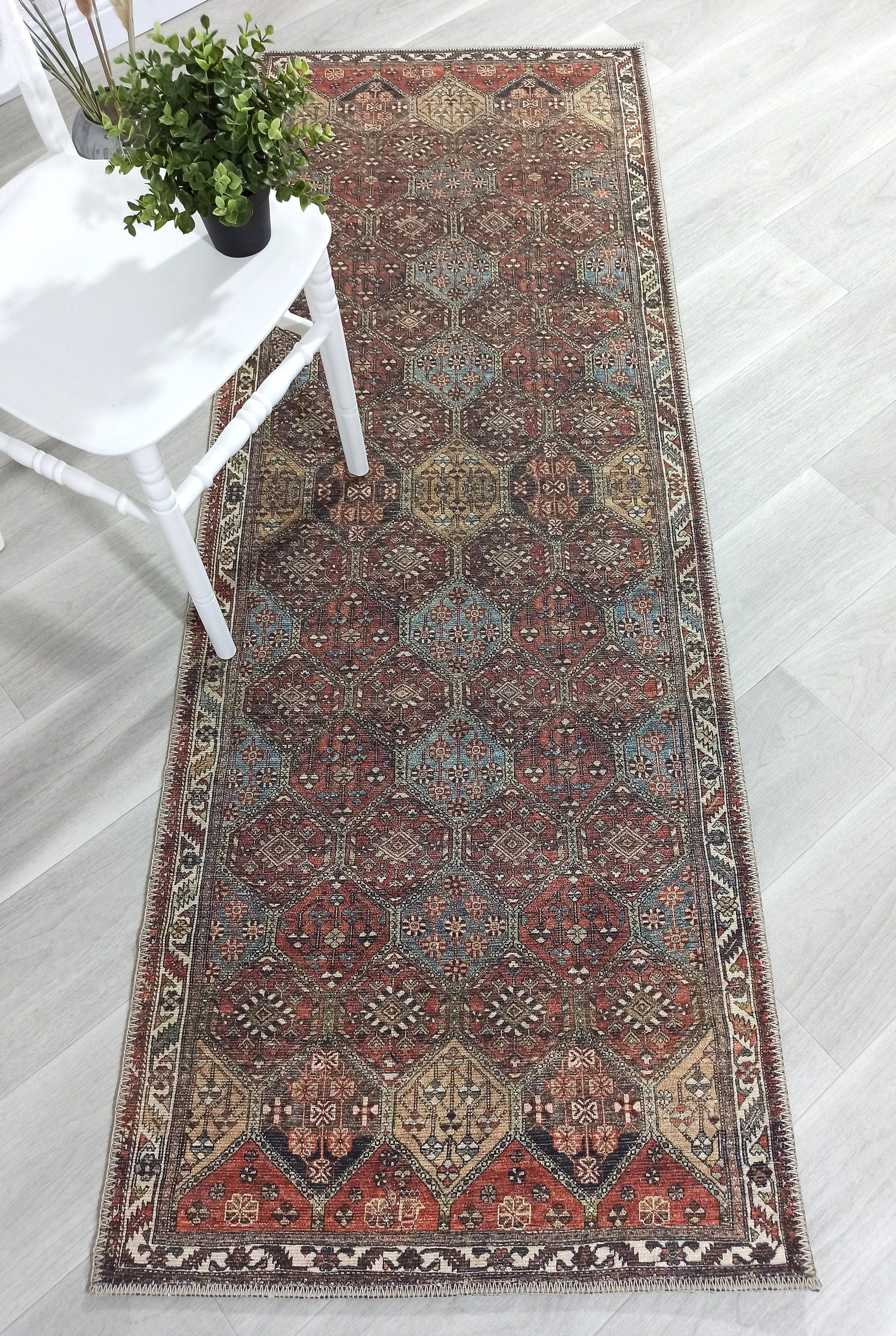 Viona Turkish Brown earth tone Oushak Rug