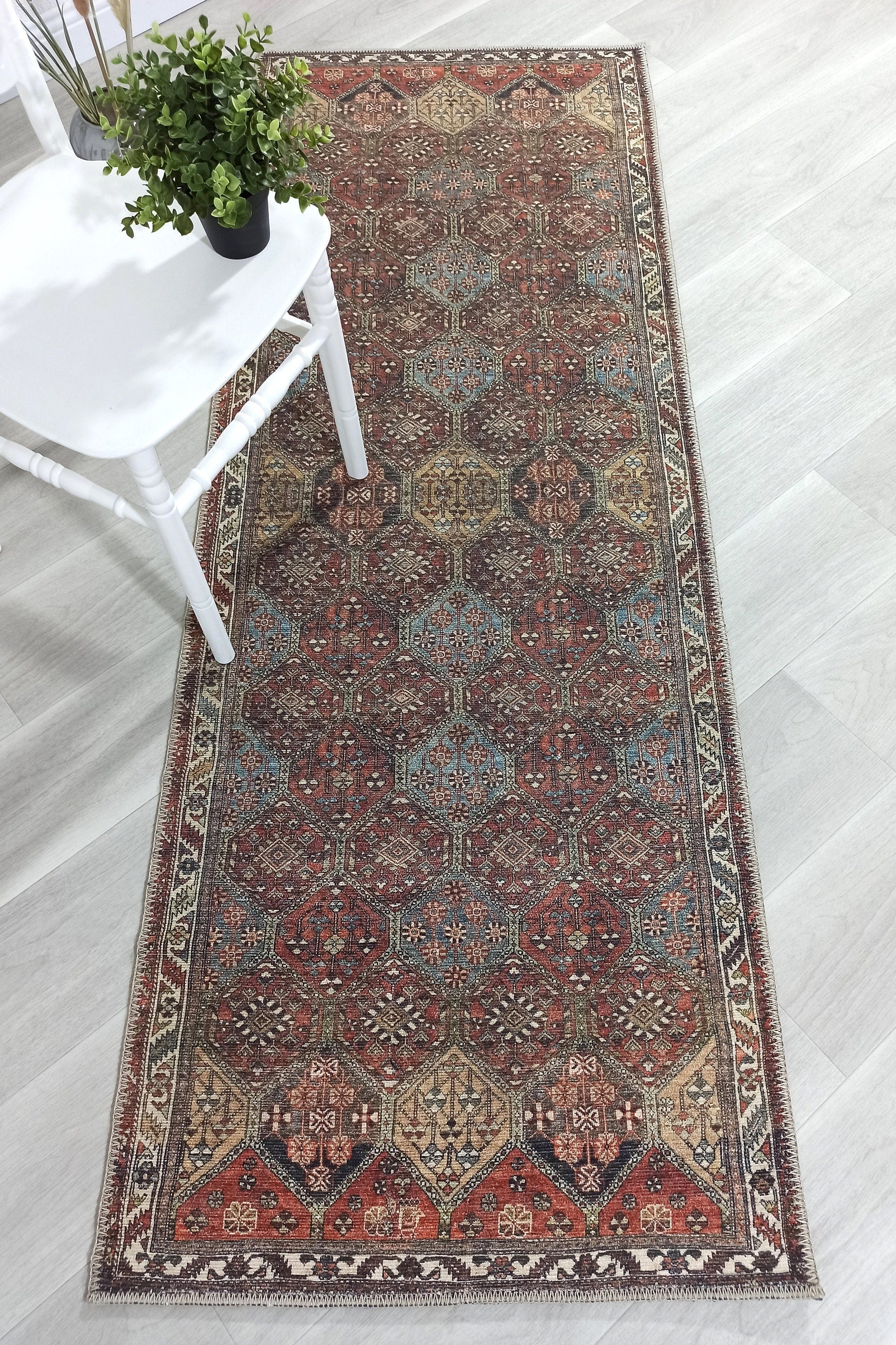 Viona Turkish Brown earth tone Oushak Rug