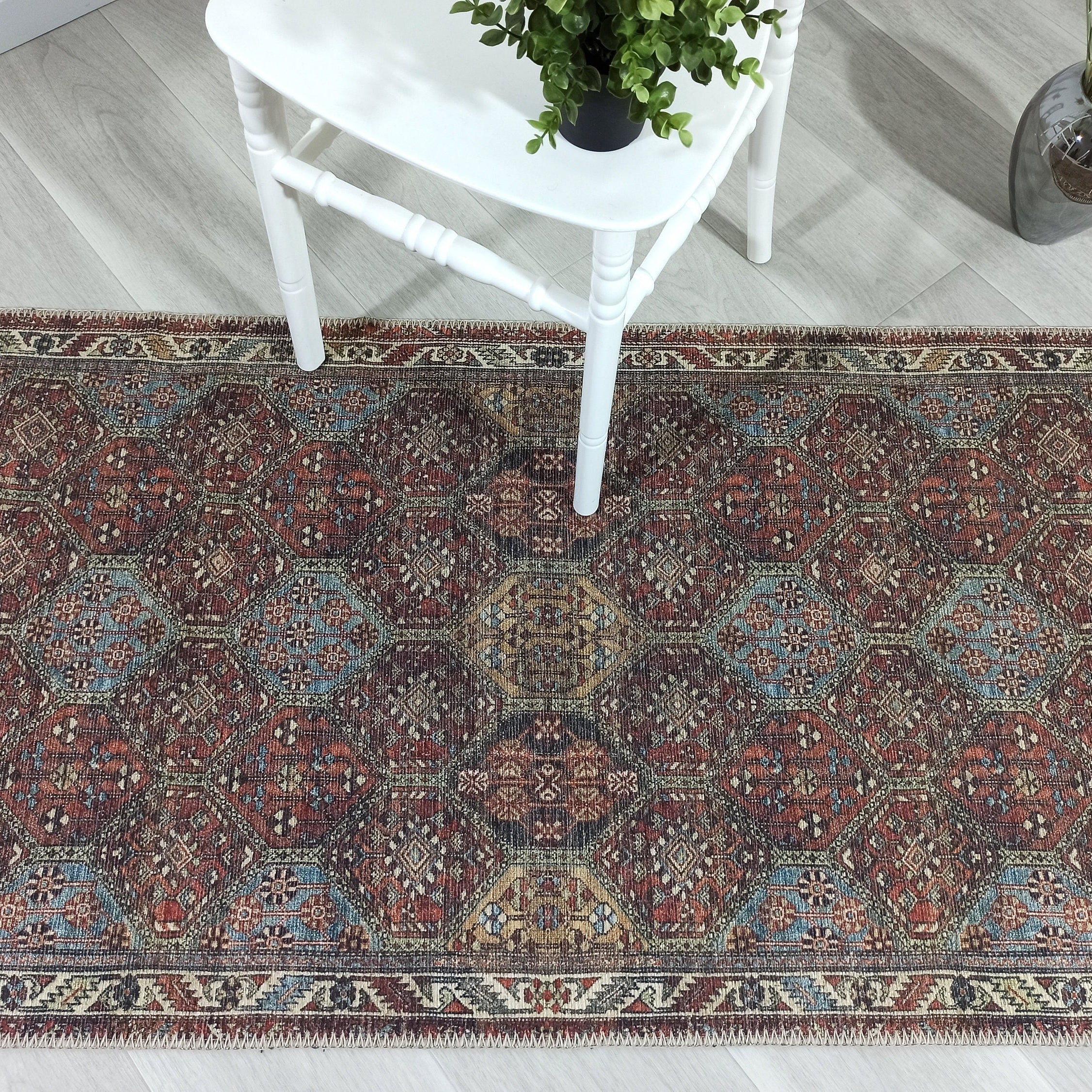 Viona Turkish Brown earth tone Oushak Rug