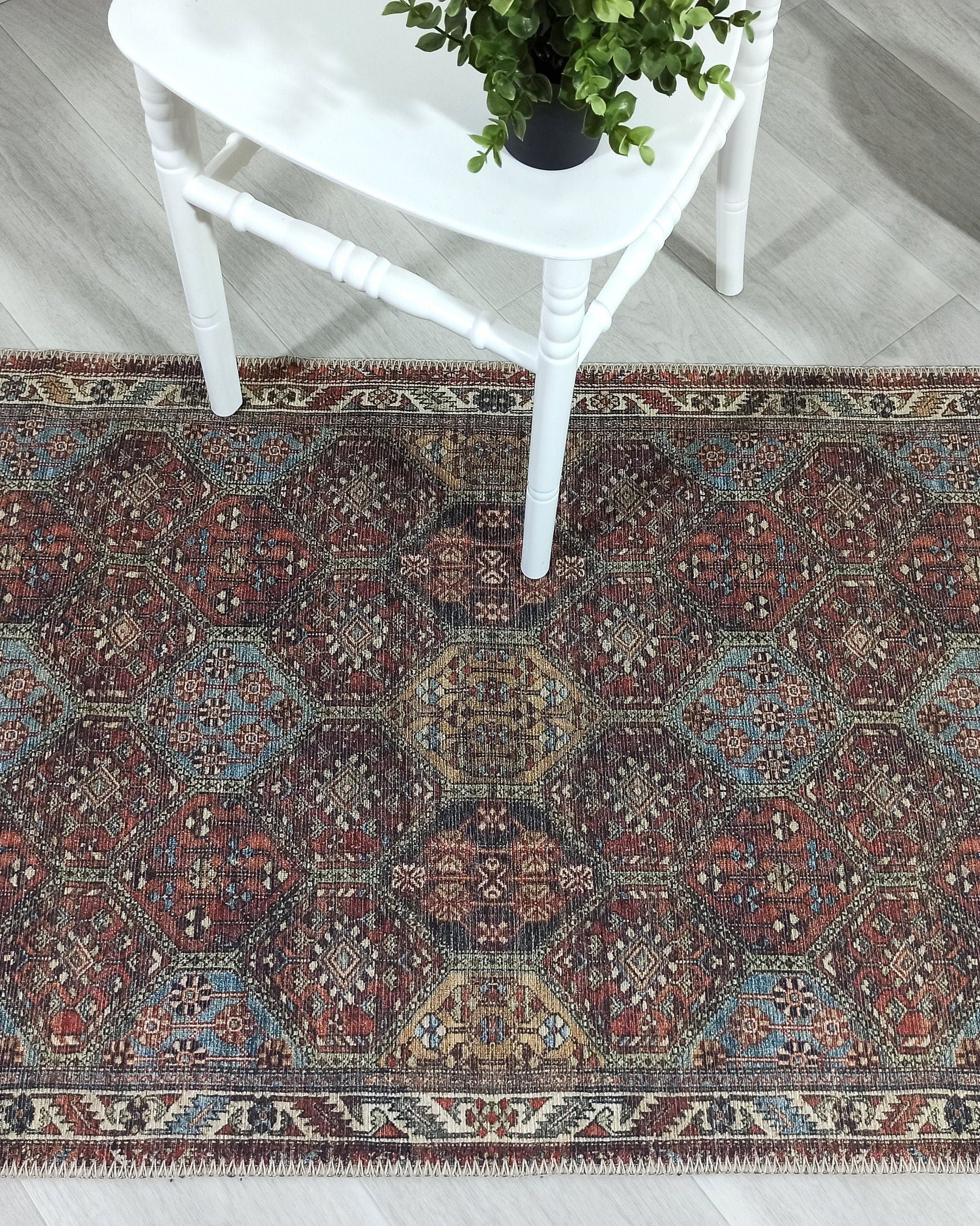 Viona Turkish Brown earth tone Oushak Rug