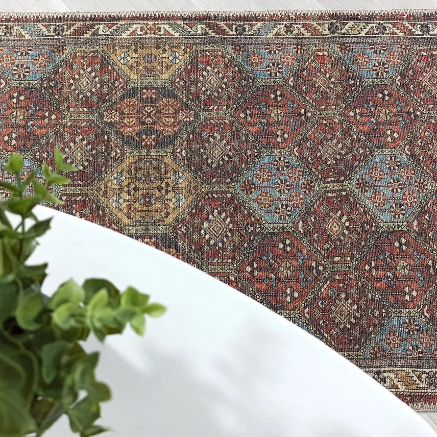 Viona Turkish Brown earth tone Oushak Rug