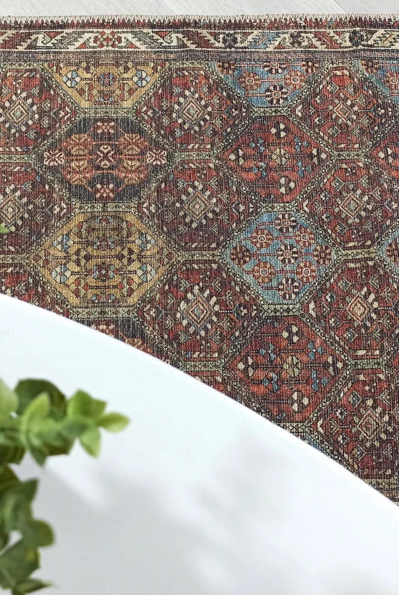 Viona Turkish Brown earth tone Oushak Rug