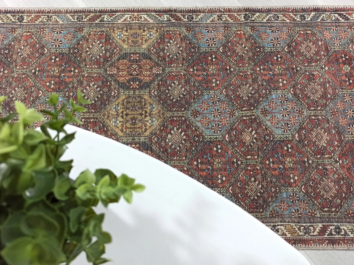 Viona Turkish Brown earth tone Oushak Rug