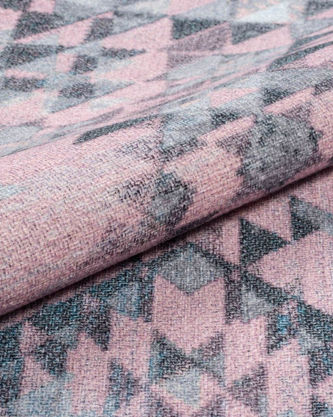 Siera Kilim Pink Pastel Light Gray Distressed Rug