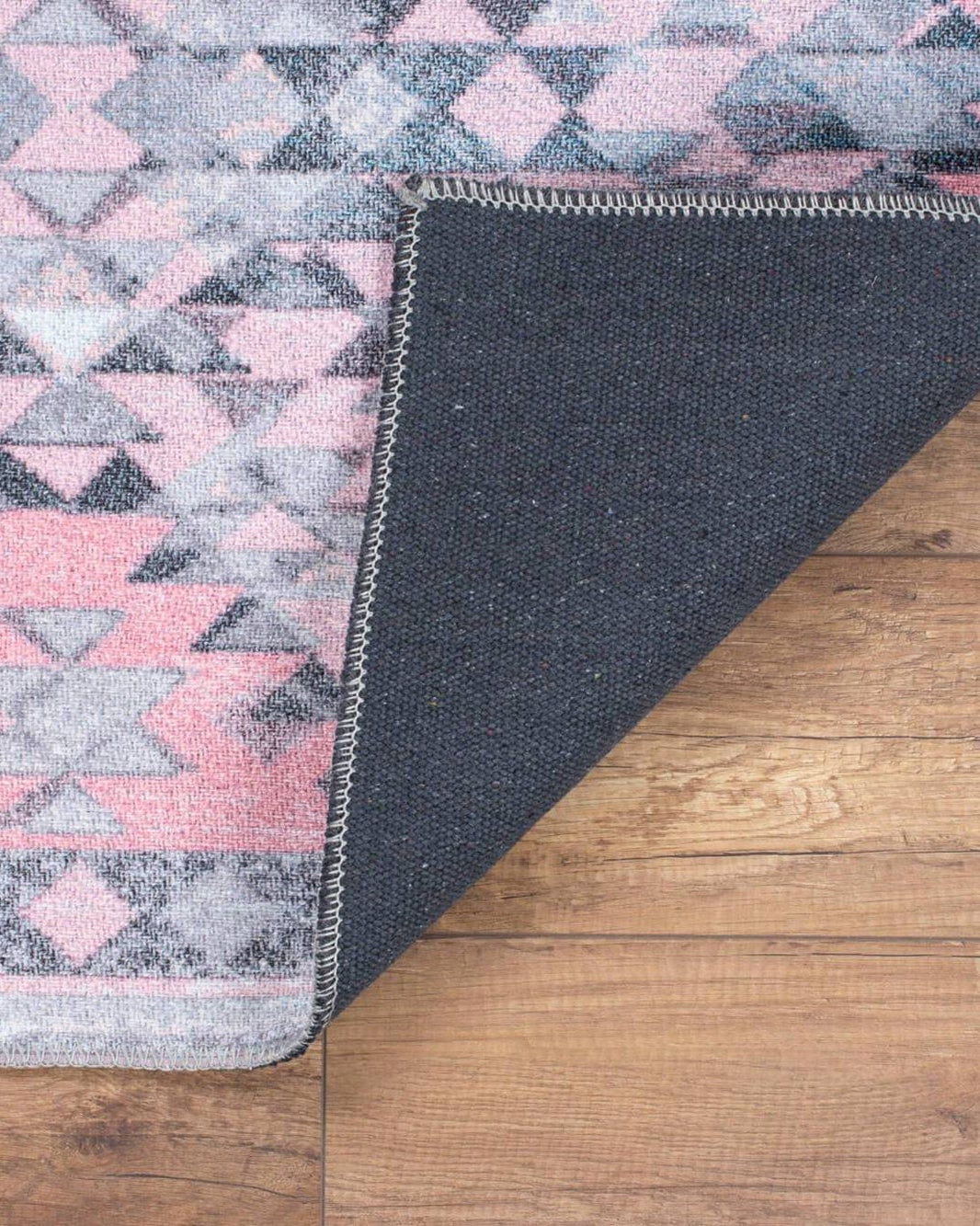 Siera Kilim Pink Pastel Light Gray Distressed Rug