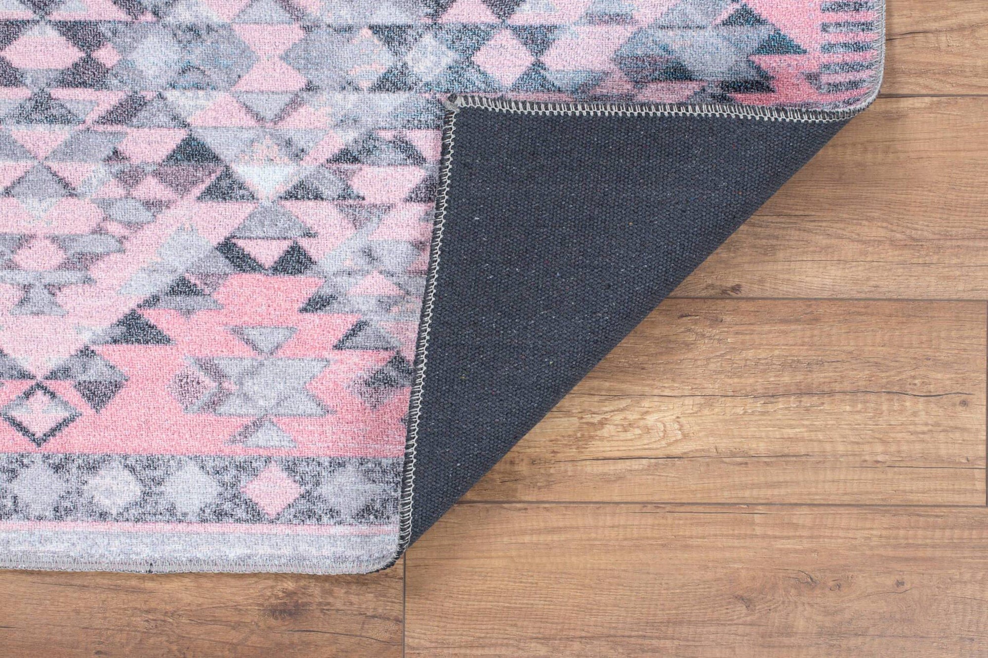 Siera Kilim Pink Pastel Light Gray Distressed Rug