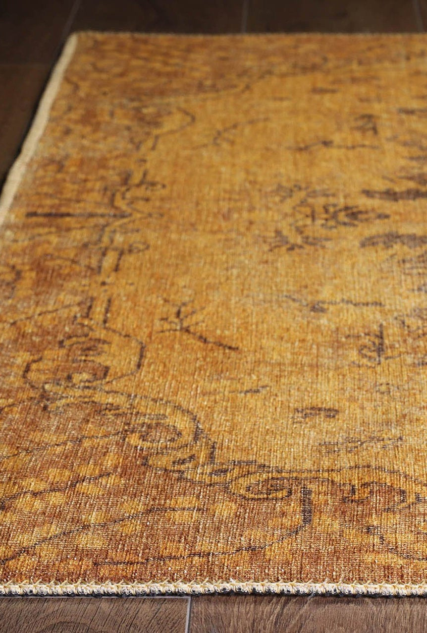 Sila Turkish Gold Orange Brown Rug