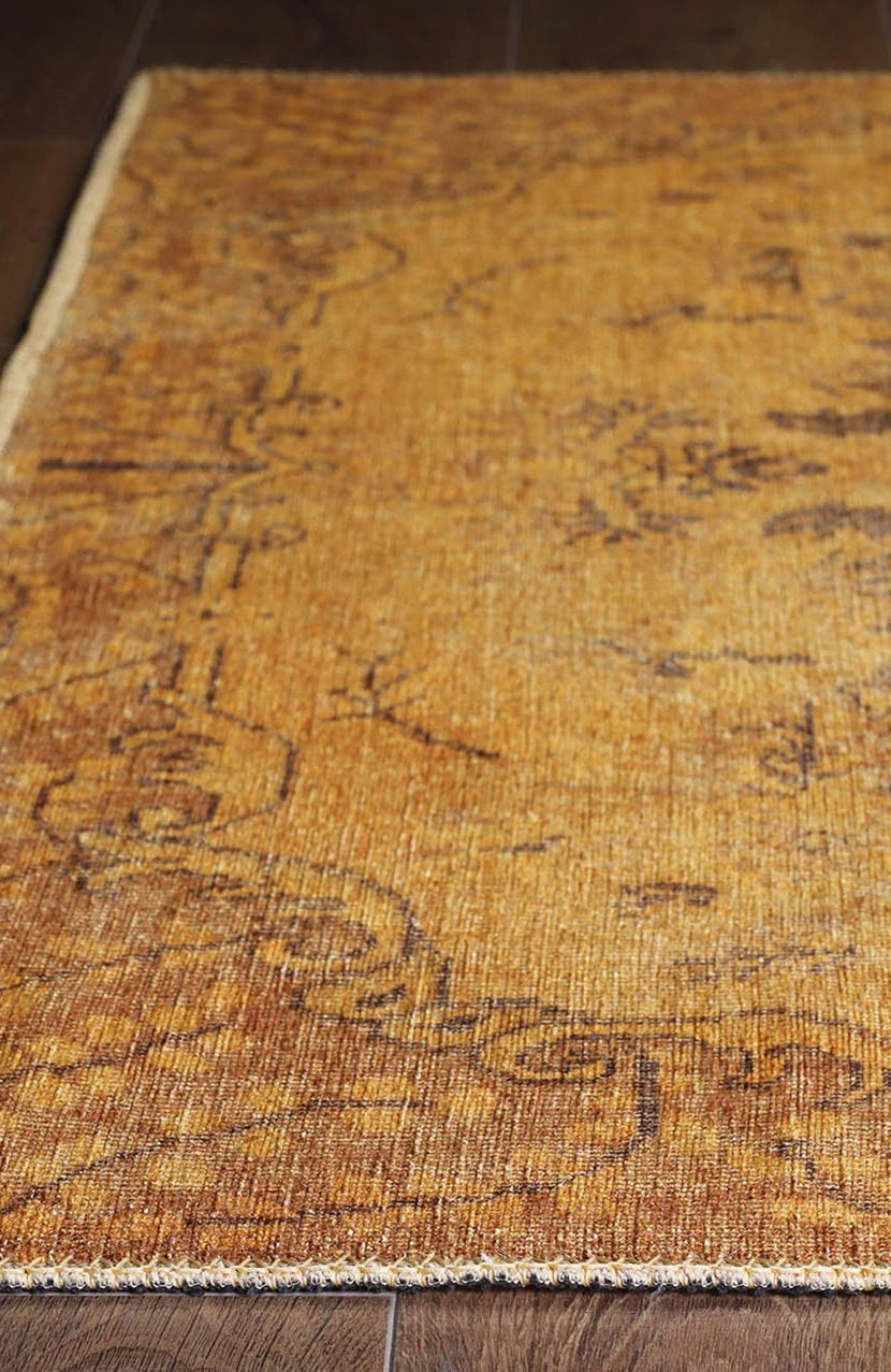 Sila Turkish Gold Orange Brown Rug