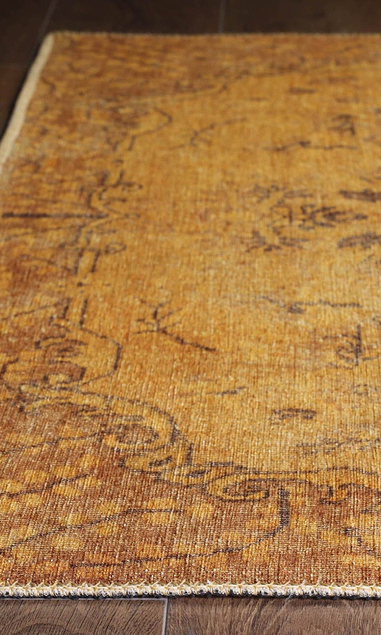 Sila Turkish Gold Orange Brown Rug