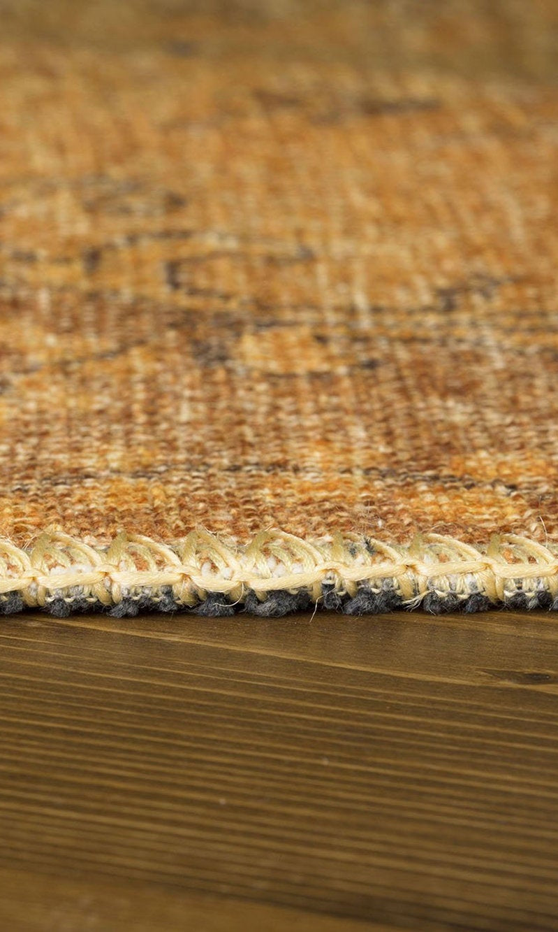 Sila Turkish Gold Orange Brown Rug