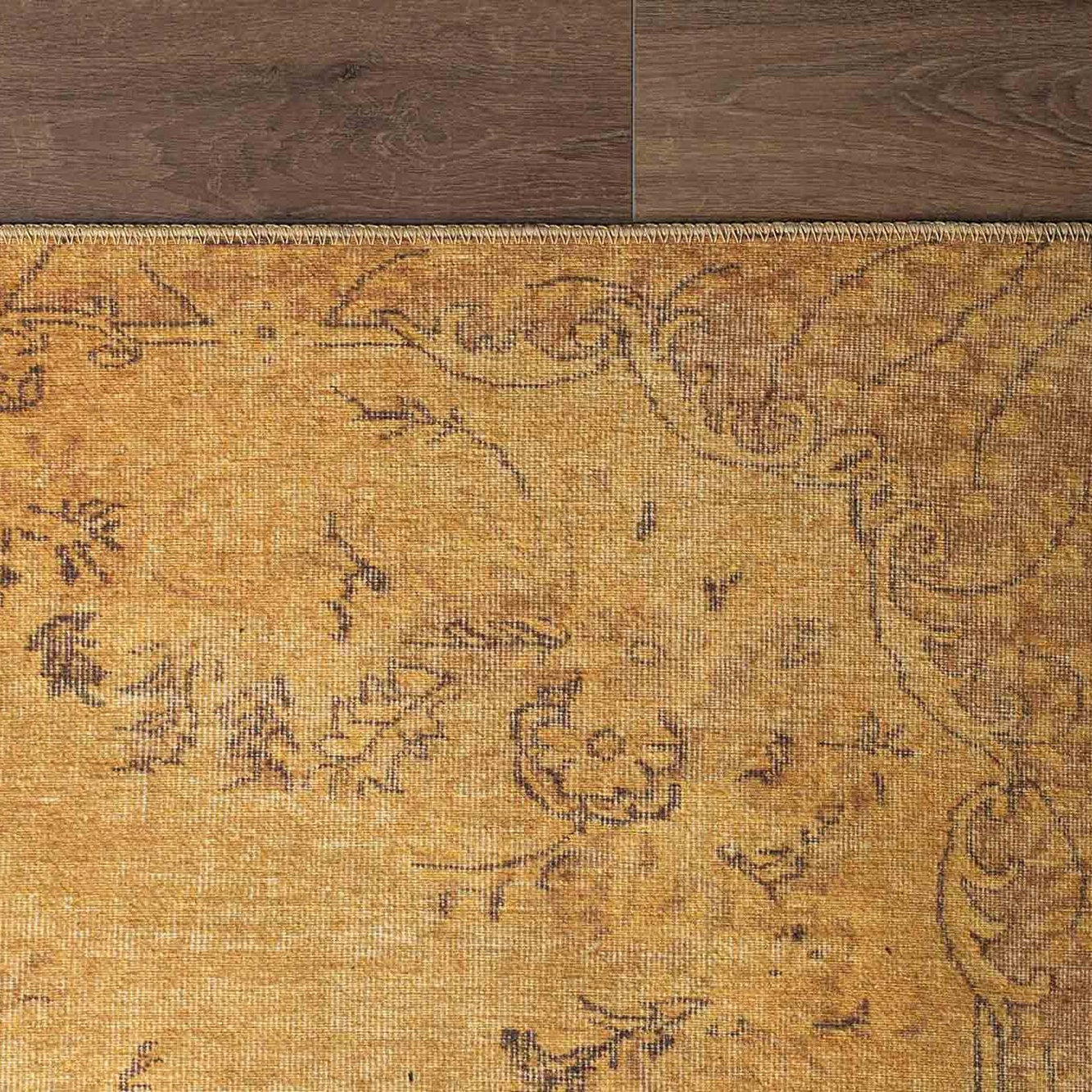 Sila Turkish Gold Orange Brown Rug