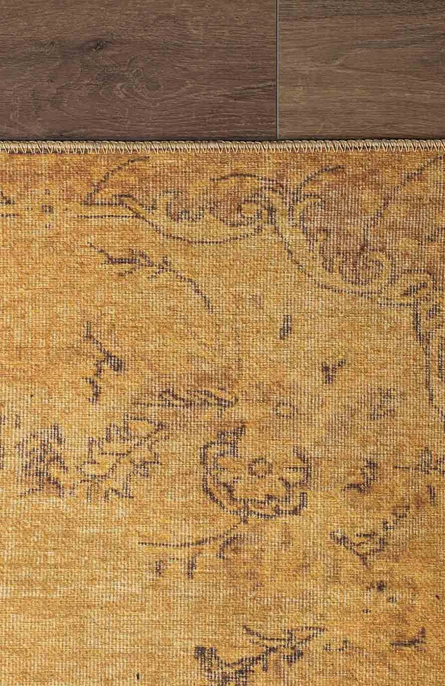 Sila Turkish Gold Orange Brown Rug